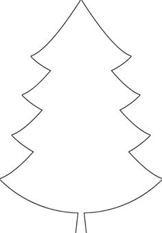 a simple christmas tree cut out