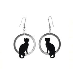 Black Cat Earrings Pet Earrings Kitten Earrings Pet - Etsy Black Cat Design Drop Earrings, Metal Cat Design Drop Earrings, Pet Earrings, 3d Earrings, Kitten Earrings, Lover Earrings, Black Cat Earrings, Pet Jewelry, Earrings Everyday