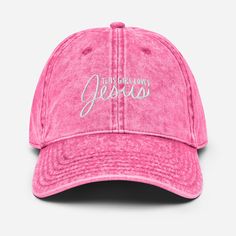 "This pink washed out vintage hat that has \"This girl loves Jesus\" in hand lettered white embroidery is bound to make the perfect gift for the Christian girl/lady in your life! Or be like me and get one for yourself to wear around town with!! Available in several different colors.  ❤ 100% cotton twill ❤  6-panel unstructured cap with a low profile ❤  6 sewn eyelets ❤  Black sweatband ❤  Metal snap buckle with an antique brass finish ❤  Washed-out vintage effect" Embroidery Hat, Christian Hats, Women Church, Faith Stickers, Christian Stickers, Christian Girl, Hat Embroidery, Embroidered Hat, Love Jesus