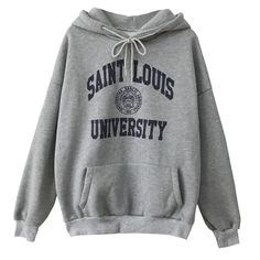 Womens Saint Louis University Missouri Hoodie – 4Colordress Letter Pattern Design, Saint Louis University, Harajuku Hoodie, Straight Clothes, Women Hoodies, Stylish Letters, Navy Hoodie, Winter Pullover, Letter Print Sweatshirt