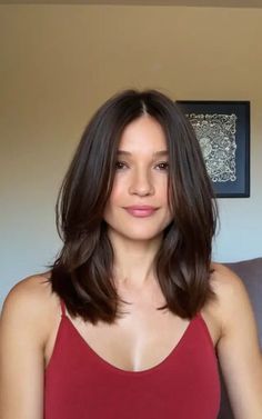 Haircut Ideas for Round Faces: 13 Stylish Options to Flatter Your Features Lob With Face Framing Layers Round Face, Straight Shoulder Length Hair Round Face, Round Face Medium Haircut, Round Face Lob, Cute Haircuts For Round Faces, Shoulder Length Hair For Round Faces, Layers Round Face, Hairstyle For Round Chubby Face, Round Layers Haircut