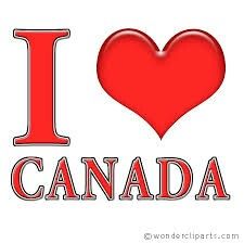 the word i love canada with a red heart