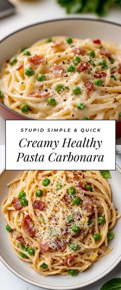 Image for Creamy Healthy Pasta Carbonara