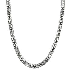 Make a bold statement with this men's LYNX stainless steel gourmet chain necklace.Click on this JEWELRY & WATCHES GUIDE to learn about fit, styles, materials and more! Metal: stainless steel Length: 24 in. Packaging: pouch Plating: ion plated Finish: polished Chain type: gourmet Size: 22". Gender: male. Age Group: adult. Modern Stainless Steel Cuban Link Chain Necklace, Classic Stainless Steel Cuban Link Necklace With Curb Chain, Classic Cuban Link Stainless Steel Necklace, Stainless Steel Curb Chain Round Necklace, Stainless Steel Round Curb Chain Necklace, Stainless Steel Curb Chain Necklace, Stainless Steel Cuban Link Necklace With Box Chain, Stainless Steel Cuban Link Box Chain Necklace, Packaging Pouch