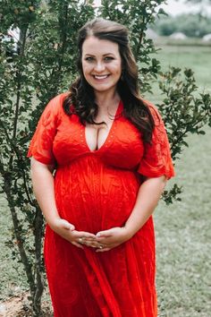 Simple Statement Necklace, Pregnancy Maxi Dress, Red Lace, Lace Overlay, Pregnancy Shoot, Maternity Clothes, Red Formal Dress, Blush Pink, Short Sleeves