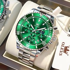 Color: green, Ships From: Italy Men's Luxury Watches, Mens Watch Brands, Business Calendar, Mens Chronograph, Sac Lunch, Chronograph Watch Men, Michael Kors Men, Rings Necklace, Waterproof Watch