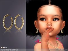 ROPE HOOP EARRINGS FOR TODDLERS Sims 4 Urban Jewelry, Sims 4 Gold Teeth, Sims 4 Hoops Cc, Sims 4 Toddler Cc Accessories, Sims 4 Cc Toddler Earrings, Sims4 Earrings Cc, Sims 4 Urban Jewelry Cc, Sims 4 Cc Toddler Accessories, Sims 4 Cc Hoop Earrings