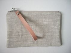 Simple Clutch Bag, Linen Clutch, Wristlet Purse, Neutral, Oatmeal Linen and Leather for Women. Minimalist Clutch, Wristlet Purse, Metallic Bag, Linen Bag, Burlap Bag, Oatmeal, Clutch Bag, Reusable Tote Bags, Purse