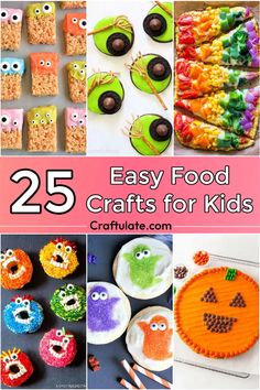 25 easy food crafts for kids to make