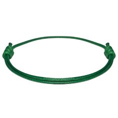 a green rope with two ends on a white background