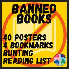 a poster with the words banned books on it