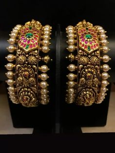 Jewelry Bangles, Bridal Jewelery, Indian Jewelry Earrings, Artificial Jewelry, Bangles Gold, India Jewelry, Elegant Necklaces, Jewellery Designs, Bangles Jewelry