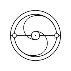 a circular object with two circles in the middle and one circle at the top, on a white background