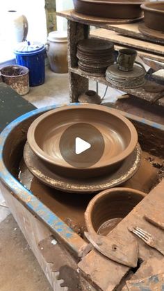 a wheel being made in a pottery shop