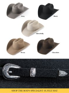 Specialist 4X Silverbelly Hat Adjustable Brimmed Felt Hat For Country Events, Adjustable Fit Brimmed Felt Hat For Rodeo, Fitted Felt Hat With Curved Brim For Rodeo, Fitted Leather Felt Hat With Short Brim, Fitted Western Felt Hat For Winter, Western Fitted Felt Hat For Winter, Western Style Fitted Felt Hat For Winter, Western Style Fitted Felt Hat, Country Style Fur Felt Hat Bands