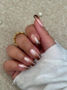 30 Trendy Ombre Nails Perfect For Every Season Ongles Beiges, Wife Nails, Baby Boomers Nails, Nude Nail Designs, Ombre Nail Designs, Mob Wife, Nails 2024, Brown Nails, Girls Nails