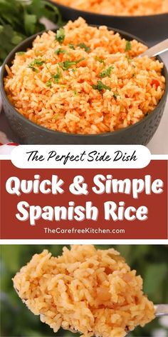 the perfect side dish for quick and simple spanish rice