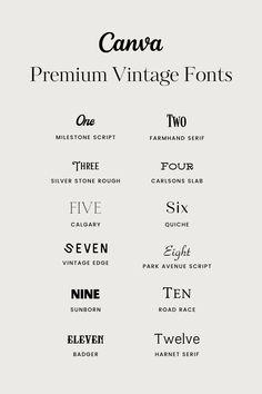 some type of font that is in different colors and sizes, with the words canva written