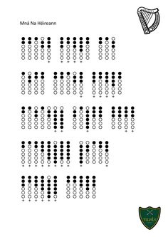 an image of a sheet with numbers and symbols on it, including the irish flag