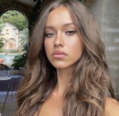 Beverly Hills Brunette Hair, Olive Skin Light Brown Hair, Hair Colors For Dark Brown Hair, Tan Skin Hair Color Ideas, Light Brunette Hair, Brown Hair Color Shades, Isabelle Mathers, Hair Color Underneath, Honey Brown Hair