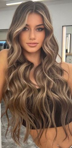 Justkass Hair, Brown Hair With Blonde Highlights And Lowlights, Western Hairstyles, Balyage Long Hair, Brown Hair Color Shades, 2024 Goals, Brunette Hair With Highlights, Brown Hair With Blonde Highlights, Hair Color Light Brown