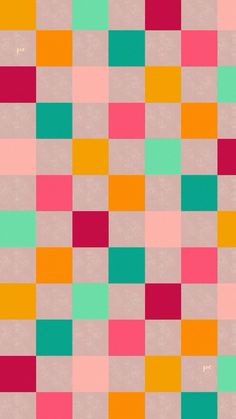 an abstract pattern with many different colored squares