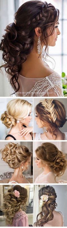 many different hairstyles and hair styles for women to wear in the wedding day