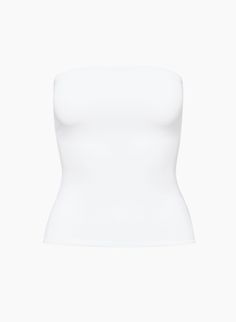 CONTOUR TUBE TOP | Aritzia Aritzia Outfit, Feel Nothing, White Tube Top, Tank Bodysuit, Basic Fits, Nothing More, Sleeveless Bodysuit, Fashion Socks, Christmas Wishlist