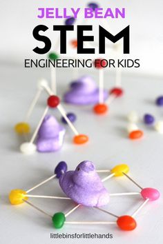 Easter Stem Challenge, Engineering For Kids, Easter Science, Stem Building, Kindergarten Stem, Easter School, Stem Projects For Kids, Jelly Beans Easter