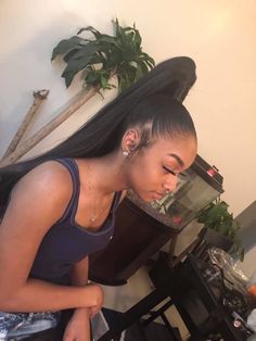 Hairstyles Weave, High Ponytail Hairstyles, Weave Ponytail Hairstyles, Sleek Ponytail Hairstyles, Weave Ponytail, Ponytail Hairstyle, Black Ponytail Hairstyles, Straight Ponytail, High Ponytail