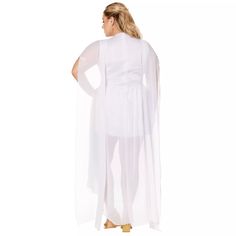 Goddess Plus Size, Grecian Goddess Costume, All White Dress, Plus Size Costume, Grecian Goddess, Goddess Costume, Gold Headband, Ancient Greece, All White