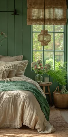 #interior #interiordesign #design #homedecor #home #architecture #decor #furniture #homedesign #interiors #art #decoration #interiordesigner #interiordecor #luxury #interiorstyling #inspiration #r #homesweethome #livingroom #designer #interi #handmade #style #architect #furnituredesign #vintage #instagood #house #love Jade Green Bedroom, Modern Bedroom Green, Modern Natural Bedroom, Natural Wood Bedroom Ideas, Cozy Natural Bedroom, Natural Modern Bedroom, Natural Bed Frame, Natural Wood Bedroom, Natural Bedroom Design