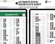 the ultimate excel shortcuts worksheet for windows and macbook pro computers