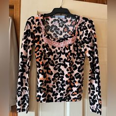 Brand: Blumarine - 100% Authentic Blumarine Long Sleeve Colorful Leopard Print Top - Made In Italy - Perfect Condition, No Breakage - Fits A Us Womens Xs/S (2-4) - Fast And Reliable Shipping - (Similar Listings On Google For 800+) Colorful Leopard Print, Leopard Print Top, All Love, Print Top, Love Is All, Leopard Print, Long Sleeve Tees, In Italy, Womens Tops