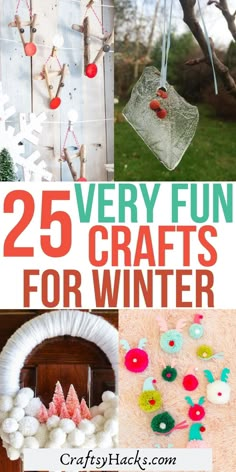 25 very fun crafts for winter that are easy to make and great for the kids