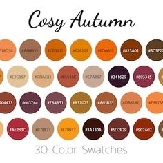 the color swatches are all different colors for each item in this image, and there is