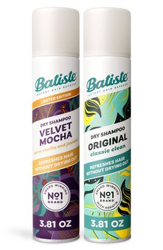 What it is: A limited-edition set of two dry shampoo formulas featuring Batiste's best-selling Original fragrance and a new Velvet Mocha fragrance.What it does: The waterless formula targets excess oil and grease at the roots. If you love the benefits of dry shampoo, but don't love the fragrance of your hair, this dry shampoo is the perfect solution for you. The Original scent is fresh and clean, while the new Velvet Mocha fragrance is decadent and seasonal with notes of coffee, citrus, jasmine Lily Collins Style, Batiste Dry Shampoo, Night Set, Best Shampoos, Lily Collins, Day Night, The Roots, Dry Shampoo, Dry Hair