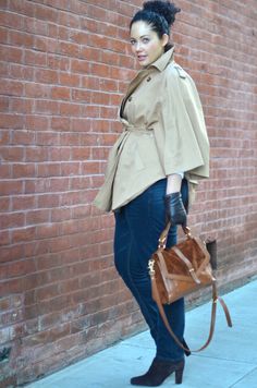 Ultimate Chic via http://girlwithcurves.tumblr.com Tanisha Awasthi, Trench Cape, Burlington Coat Factory, Weather Outfits, Home Safety, Cold Weather Outfits, Woman Fashion, Girl Crush