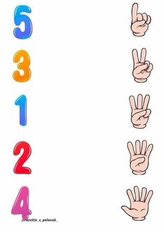 the numbers are arranged in different colors and sizes, including one for each number to be written