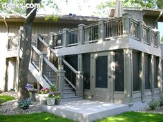 a house that has stairs leading up to it