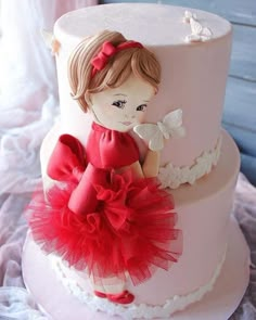 Torturi Baby Shower, Beautiful Birthday Cakes, Baby Birthday Cakes, Cake Boss, Doll Cake, Birthday Party Cake, Birthday Cake Kids, Girl Cakes, Fondant Cakes