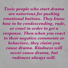 a poem written in pink ink on a gray background with the words, toxiic people who start drama are victorious for pushing emotion buttons they know how to be