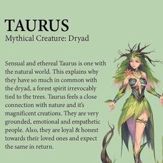 an image of a woman with green hair in costume and text describing how to use taurus