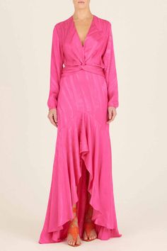 Silvia Tcherassi albarella dress in fuchsia. 100%Viscose DRY CLEAN Made in PORTUGAL Moda Operandi 2023, Spring 23, 2023 Collection, Woman Silhouette, Fuchsia Color, Dress Silhouette, Spring 2023, Samara, Beach Vibes