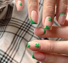 press on nails St Patrick Day Nails Acrylic, Green Acrylic Nails