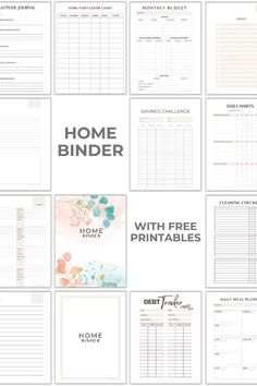 Ultimate Home Binder With Free Printables! Personal Binder Ideas, Homemaking Binder Free Printables, Saving Template Free Printables, Household Checklist Free Printable, House Binder Printables Free, Free Home Management Printables, Homestead Binder Free Printable, Free Life Planner Printables, Free Home Management Binder Printables