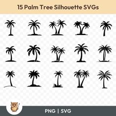 palm tree silhouettes svg