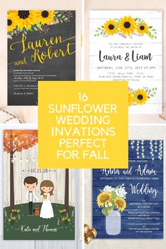 sunflower wedding invitations perfect for fall