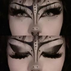 Gothic Eye Makeup, Trad Goth Makeup, Tinted Brow Gel, Trad Goth, Cute Eye Makeup, Graphic Makeup