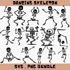 the dancing skeleton svg bundle